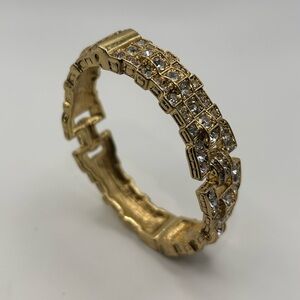 Heidi Daus gold tone crystal bangle